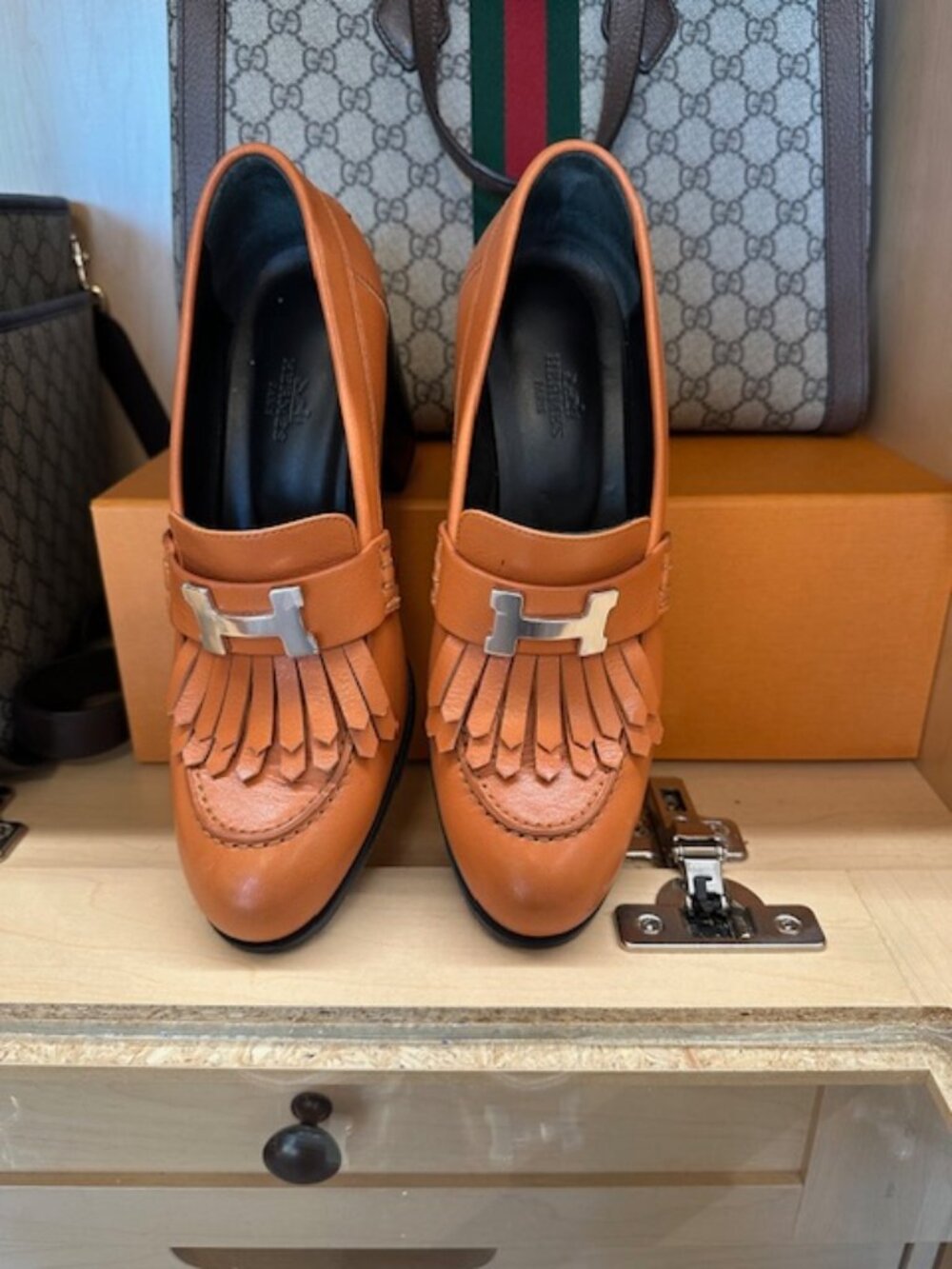 Hermès Leather Brown Size 37 Pumps - Picture 3 of 8